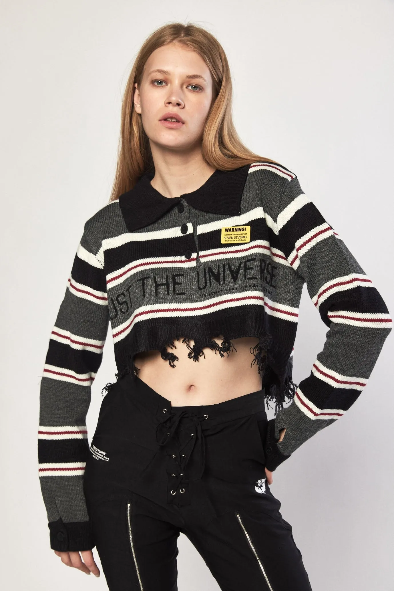 Long sleeve knit crop top | SHORA KNIT