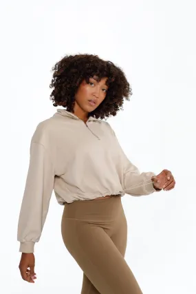 Marni Fleece Lined Cropped Adjustable Waist Pullover