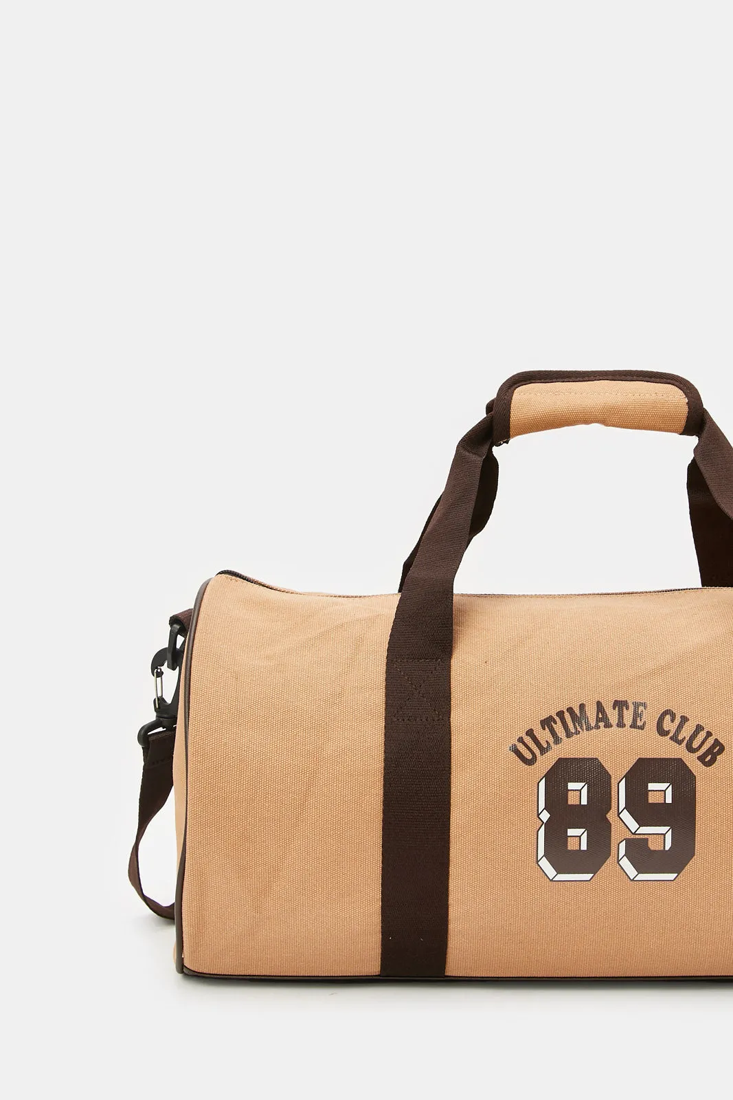 Men Beige Printed Duffle Bag