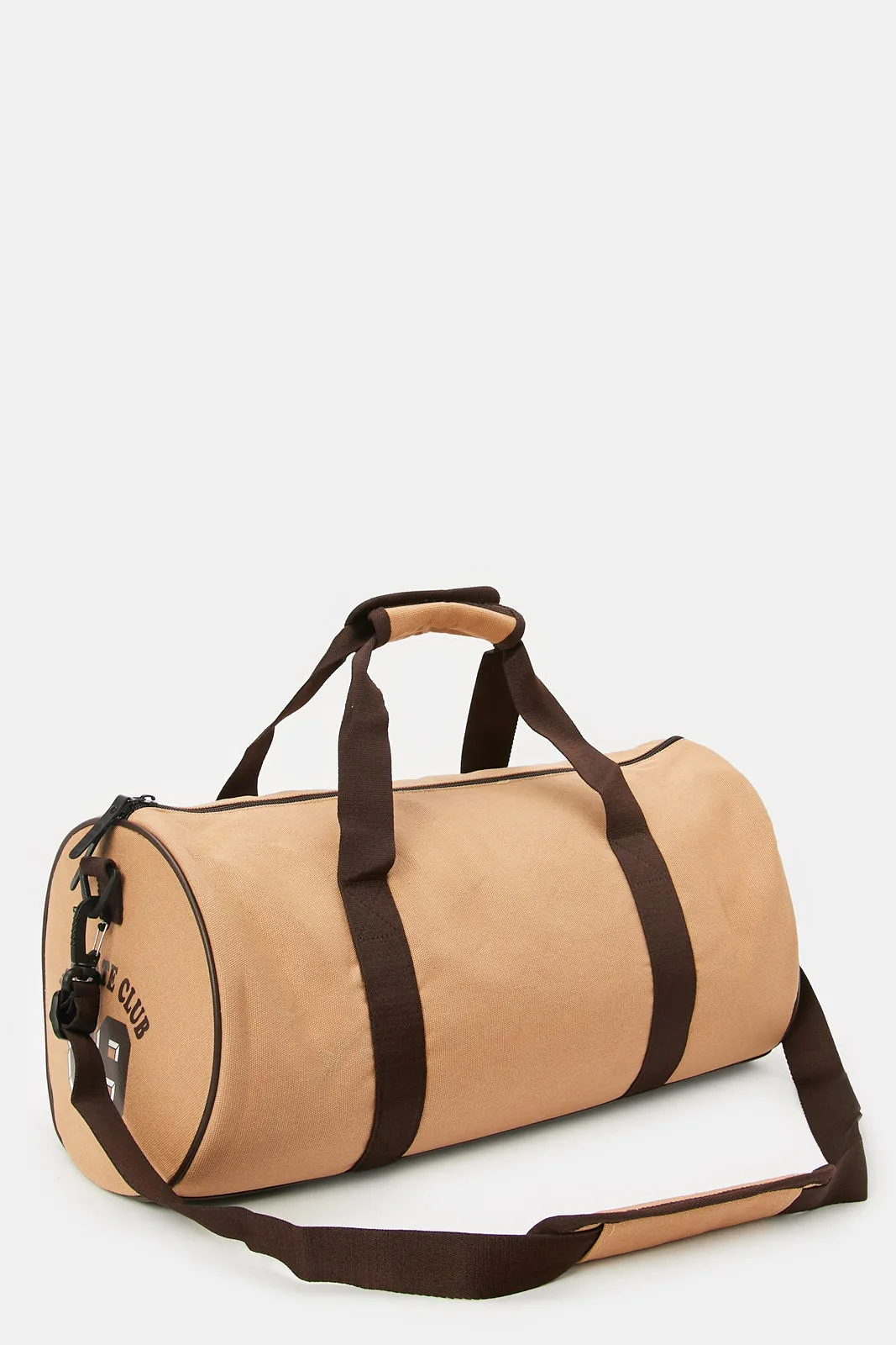Men Beige Printed Duffle Bag