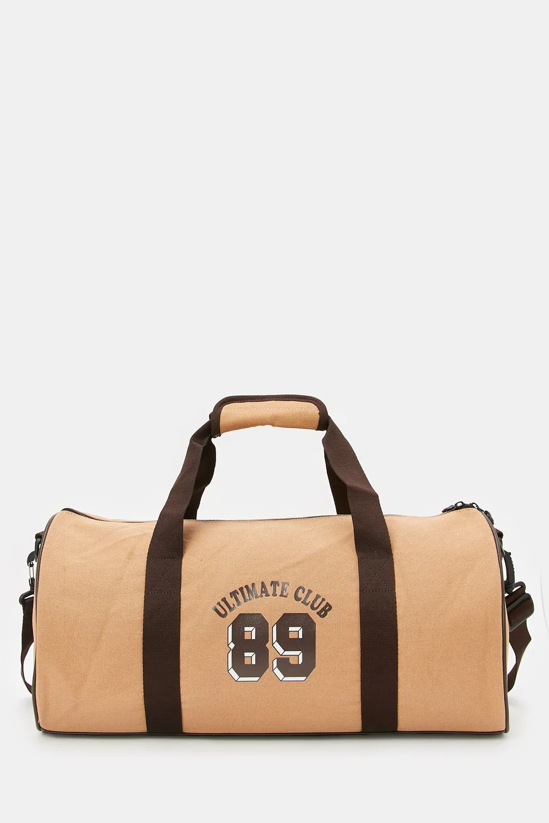 Men Beige Printed Duffle Bag