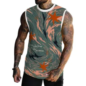 MEN'S BASIC PRINTED ROUND NECK VEST 93266646YM