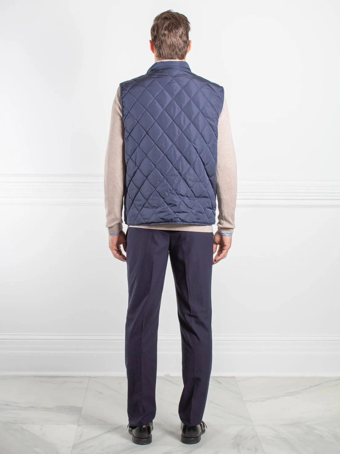 Mens Sheared Mink Lined Puffer Vest