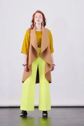 Mima vest in camel by Natalija Rushidi