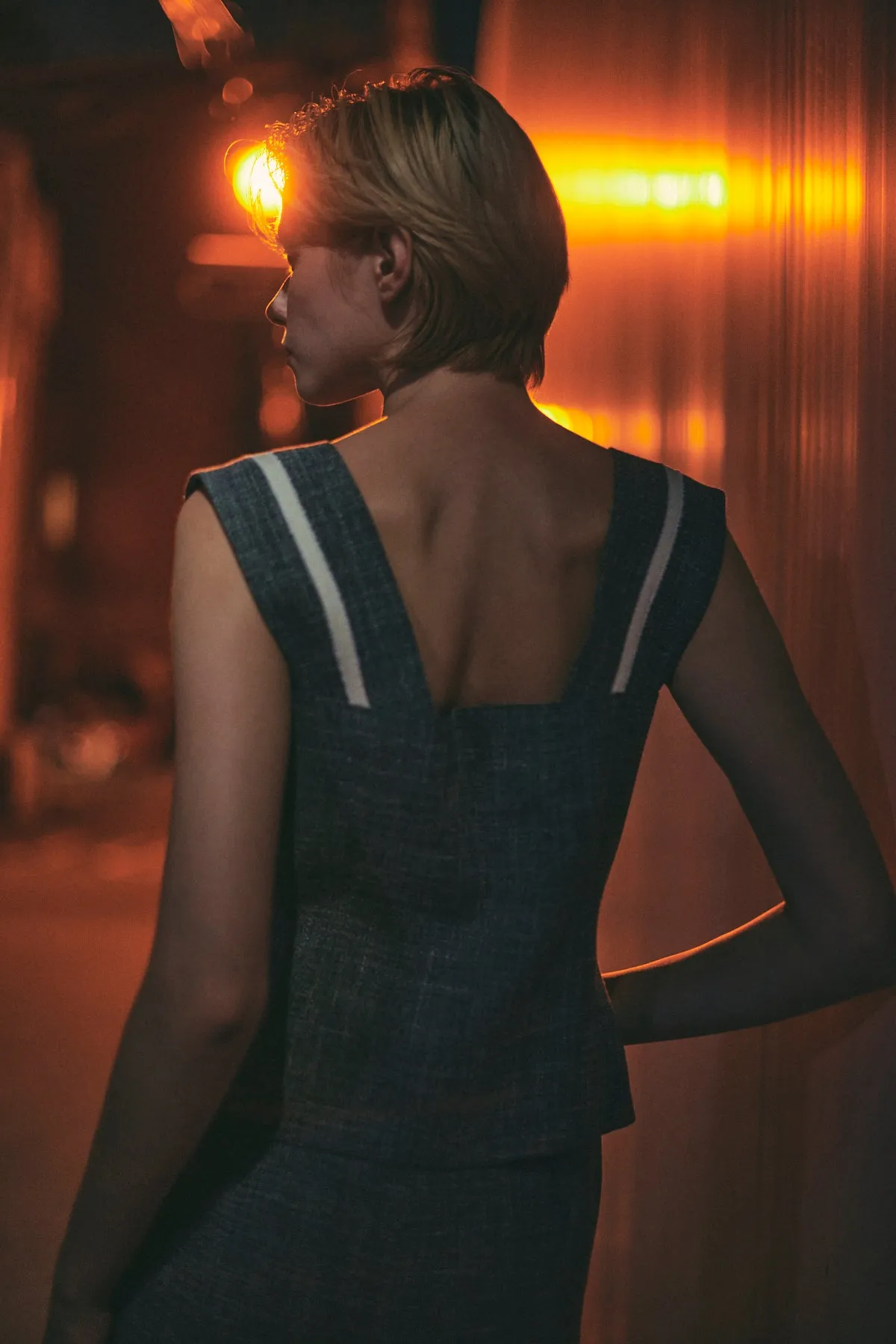 MIRTE SANDSTONE TWEED VEST