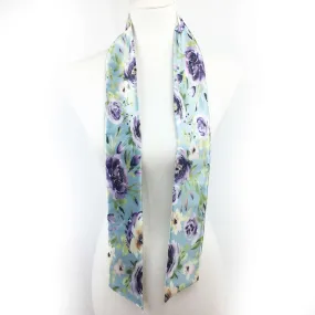 Mixed Watercolor Turquoise,Skinny Scarf,Woman Scarf,All season scarf,LightweightScarf,ladies scarf,artist scarf,painted scarf,satin scarf