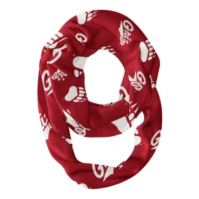 Montana Grizzlies UMT Repeat Logo Game Day Collegiate Women Light Weight Ultra Soft Infinity Scarf by Vive La Fete