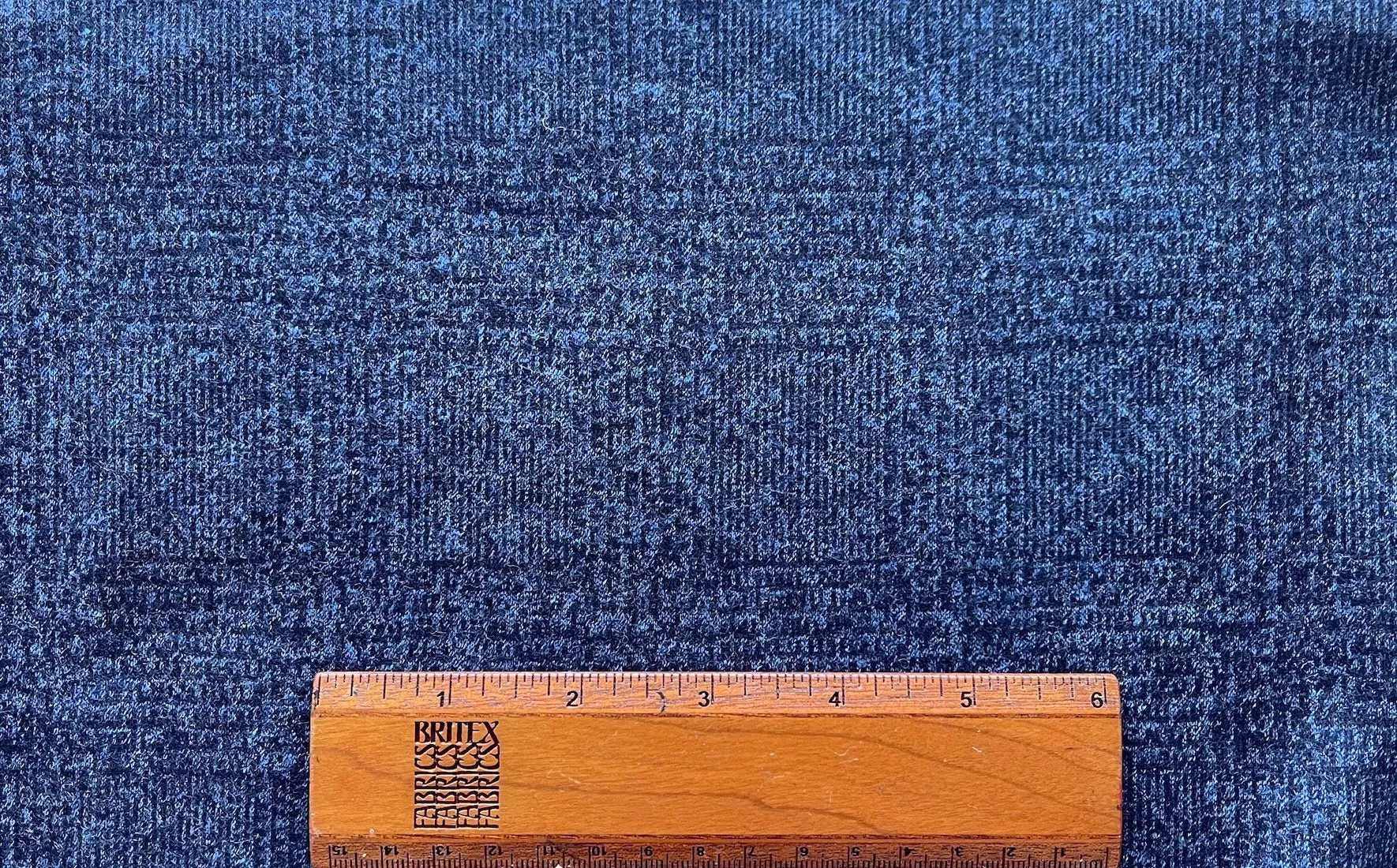 Mood Indigo Plaid Wool Blend Jersey Knit (Made in Italy)