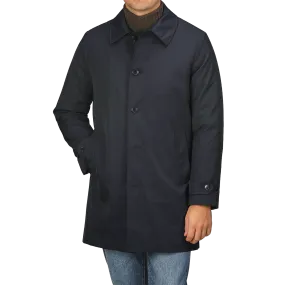 Navy Blue Nylon Thermore Padded Car Coat