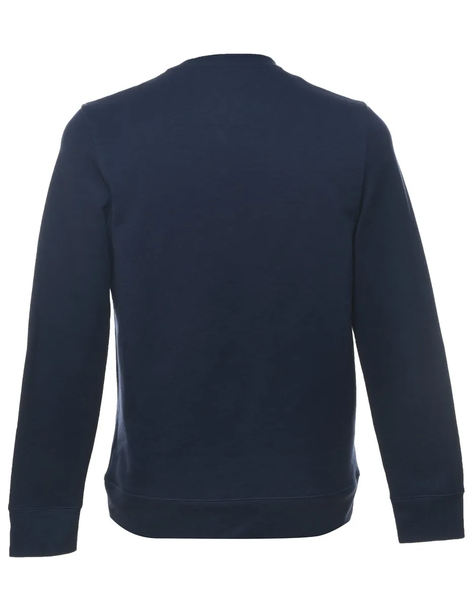 Navy Plain Sweatshirt - S