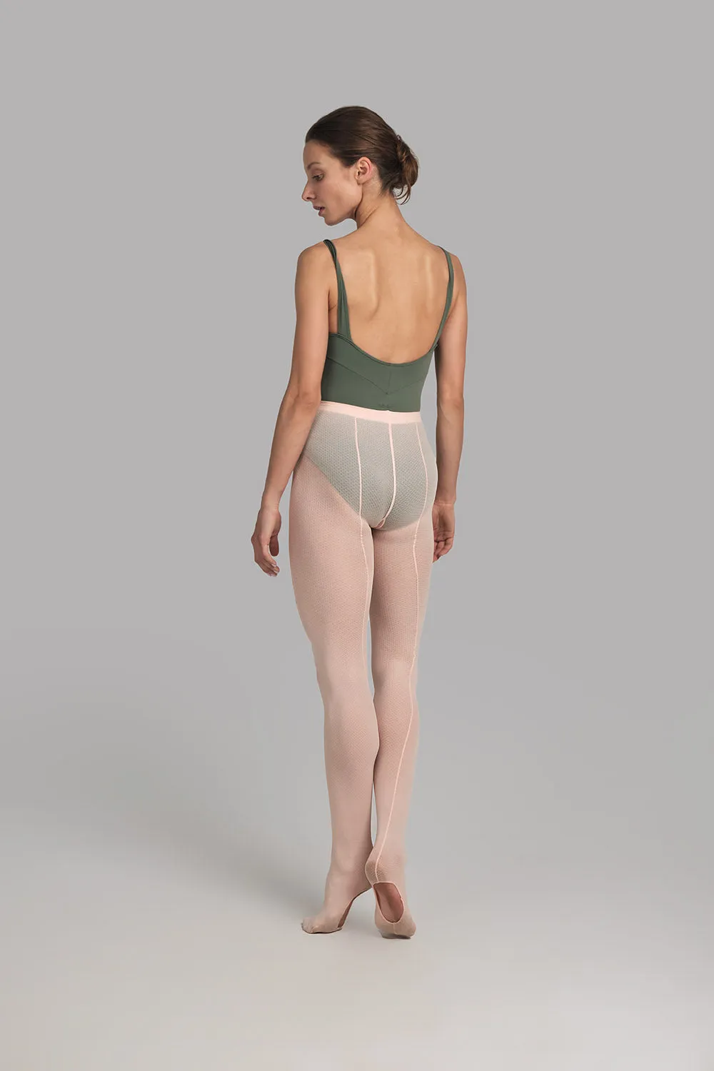 Nikolay - Mesh Seamed Convertible tights - Adult (0054/0N) - Ballet Pink