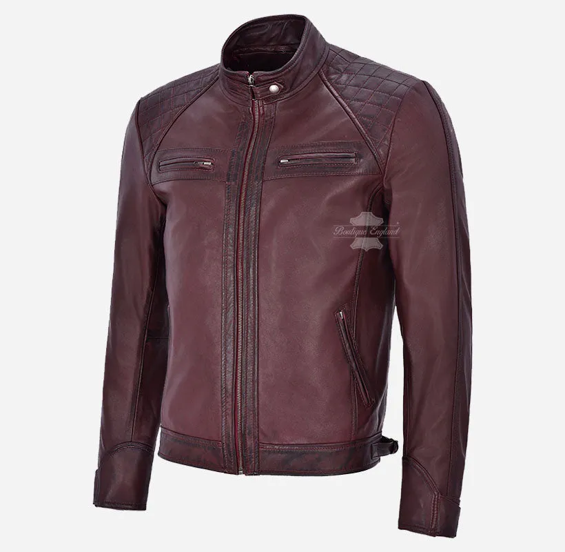 NORSEMEN Biker Leather Jacket For Mens Real Leather Fashion Jacket