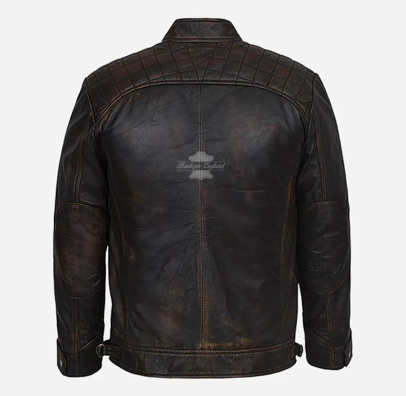 NORSEMEN Biker Leather Jacket For Mens Real Leather Fashion Jacket