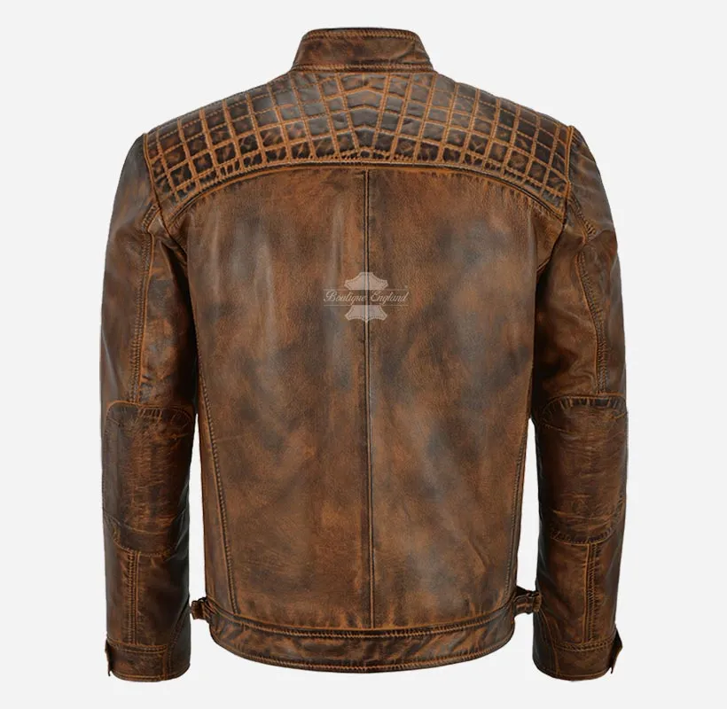 NORSEMEN Biker Leather Jacket For Mens Real Leather Fashion Jacket
