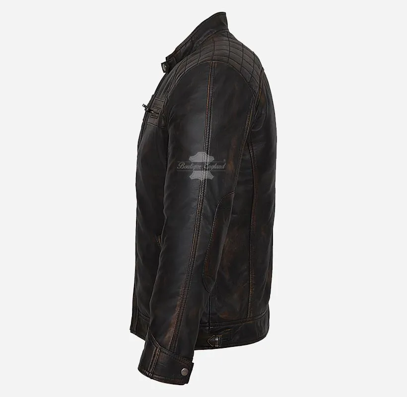 NORSEMEN Biker Leather Jacket For Mens Real Leather Fashion Jacket