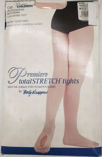 Nya Jr. -- Children's Total Stretch Back Seam Regular Mesh Convertible Tight