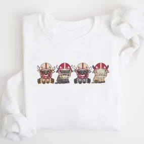 Oklahoma Sooners Football Highland Cow Football Team Football Lovers Gift Unisex Crewneck Hoodie Sweatshirt