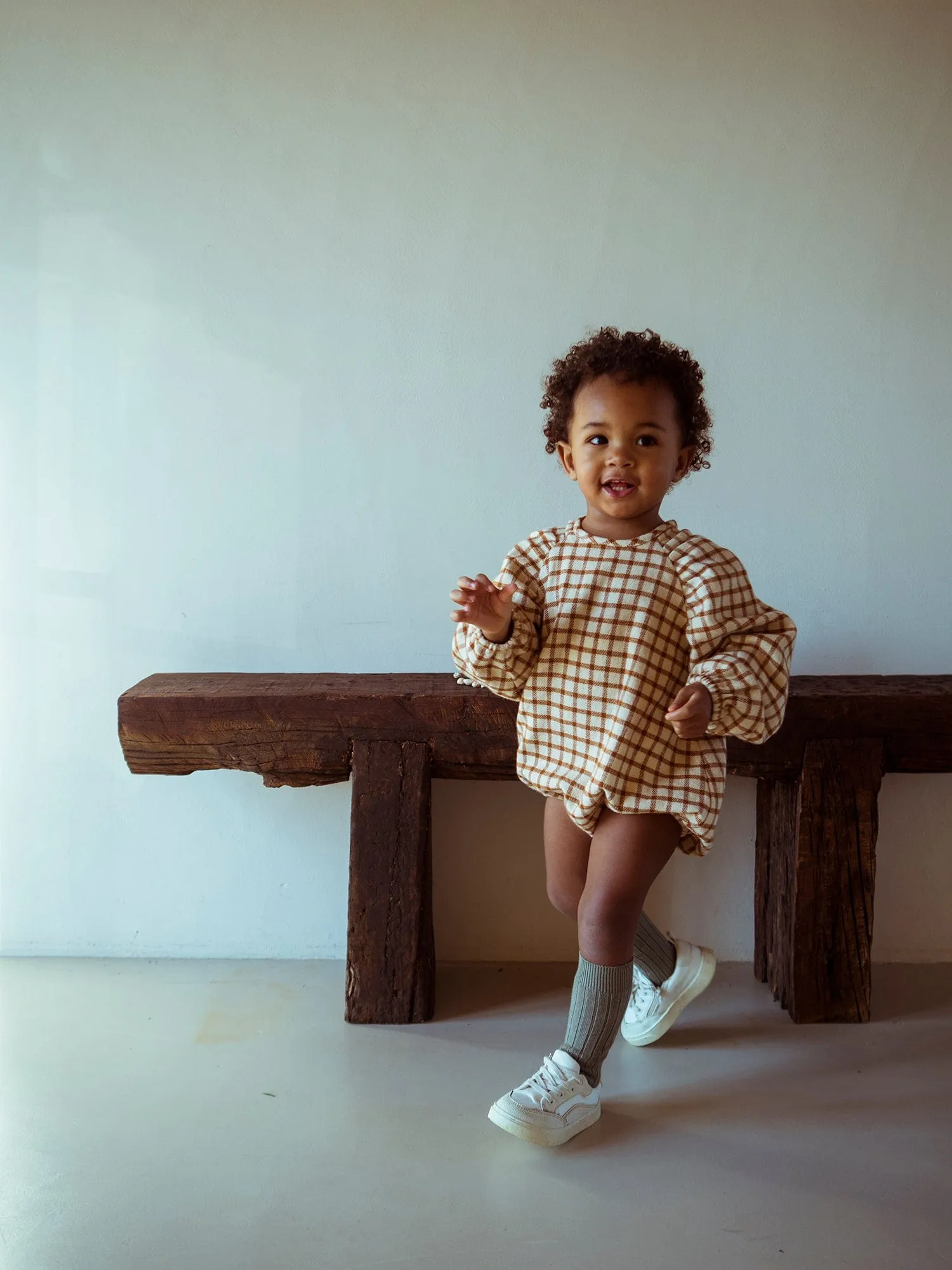 Overall Amber Check Puff
