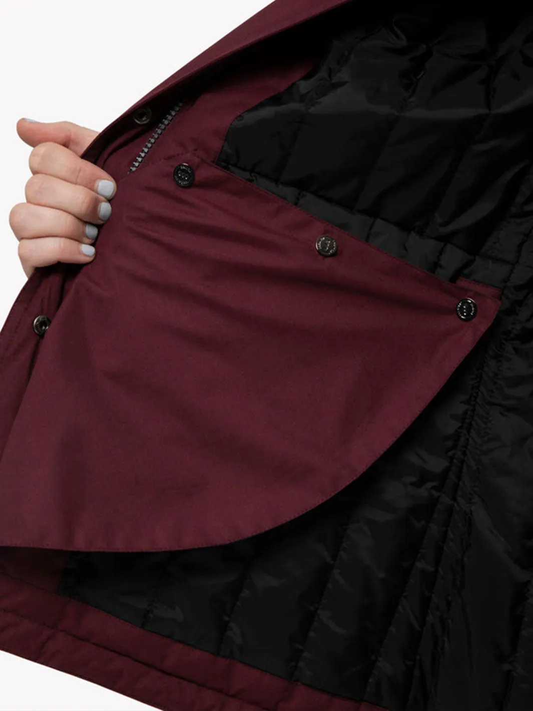 PE Cascata Ladies Waterproof Jacket Wine