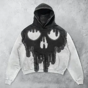 Personalized trendy printed retro hoodie