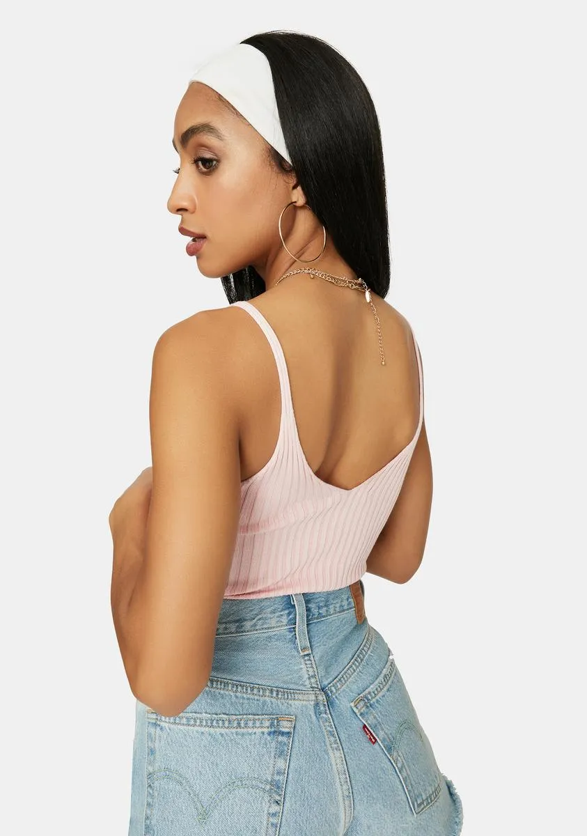 Petal Clique On Speed Dial Knit Crop Tank