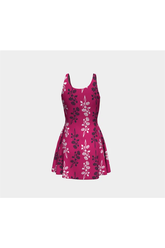 Pink Floral Dream Flare Dress