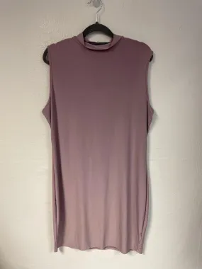 Pink slinky high neck bodycon dress, Boohoo, Size 20 (Polyester, Elastane)
