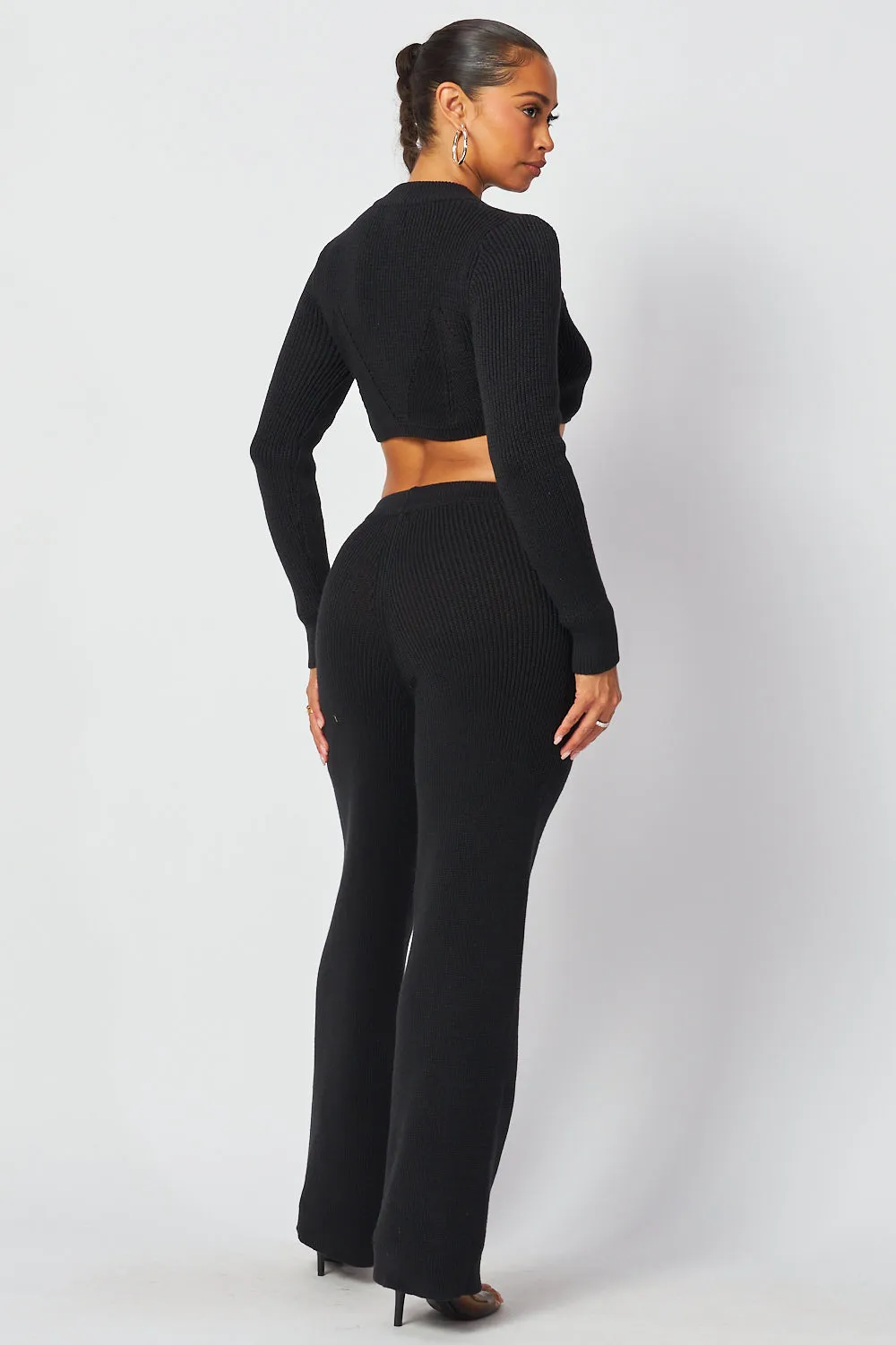 Priscilla Crop Knit Zip Jacket & Pants Set