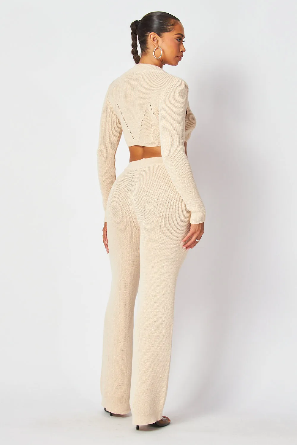 Priscilla Crop Knit Zip Jacket & Pants Set