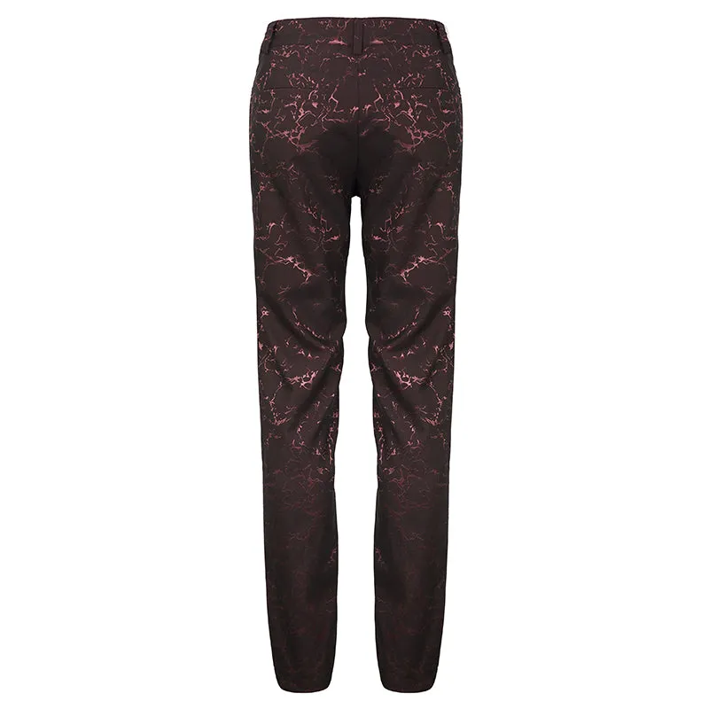 PT15902 Wine Girdle effect Gothic men trousers