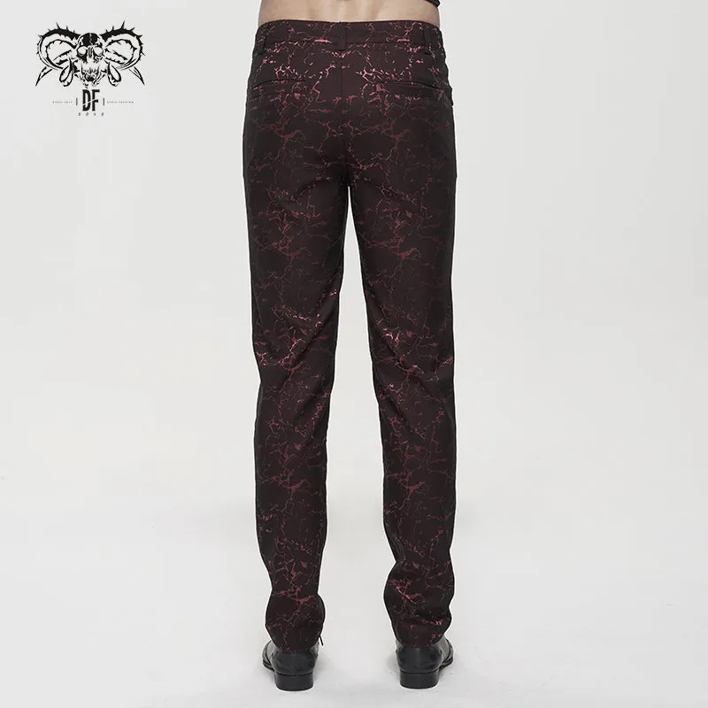 PT15902 Wine Girdle effect Gothic men trousers