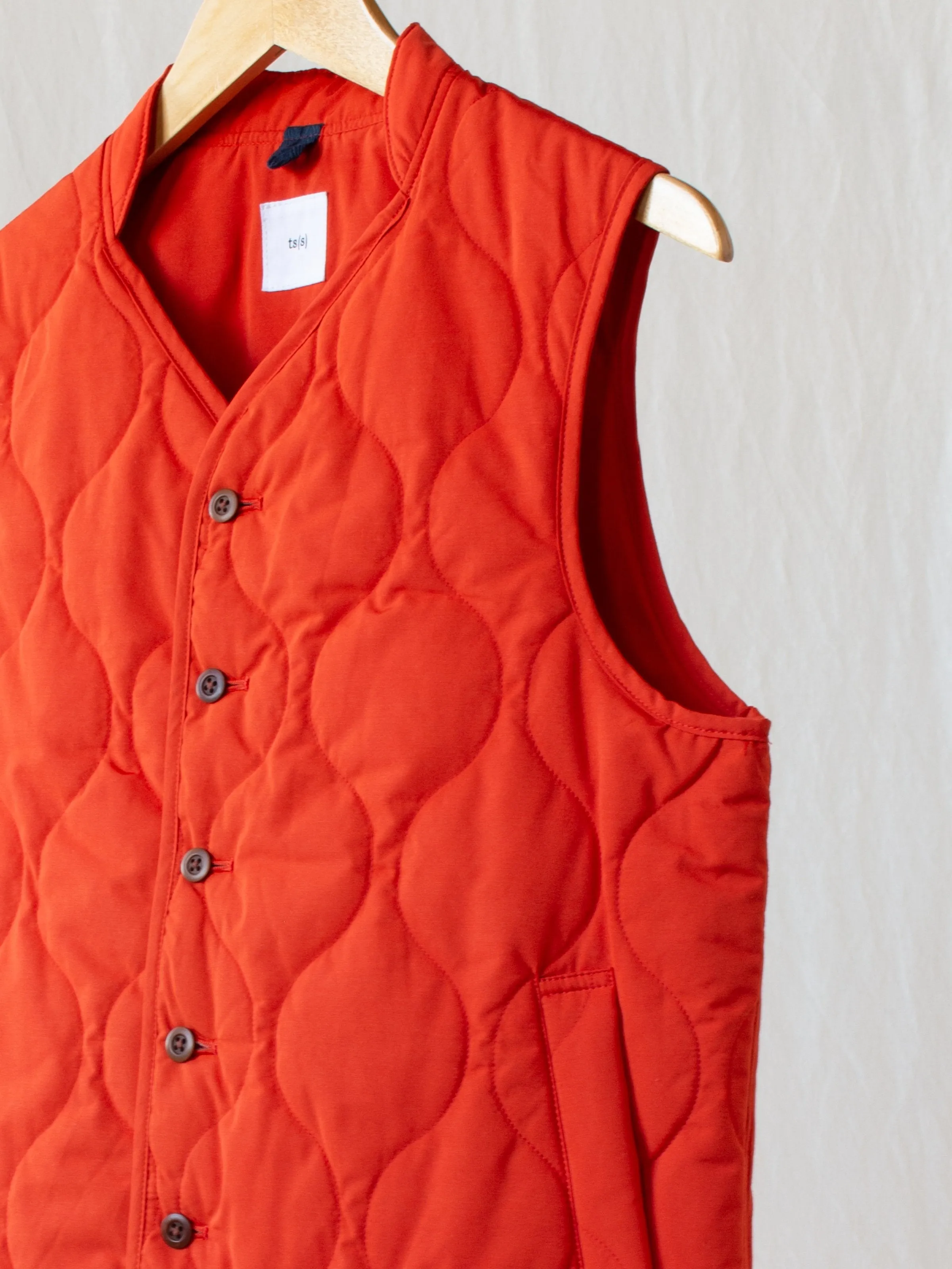 Quilted Liner Vest - Orange