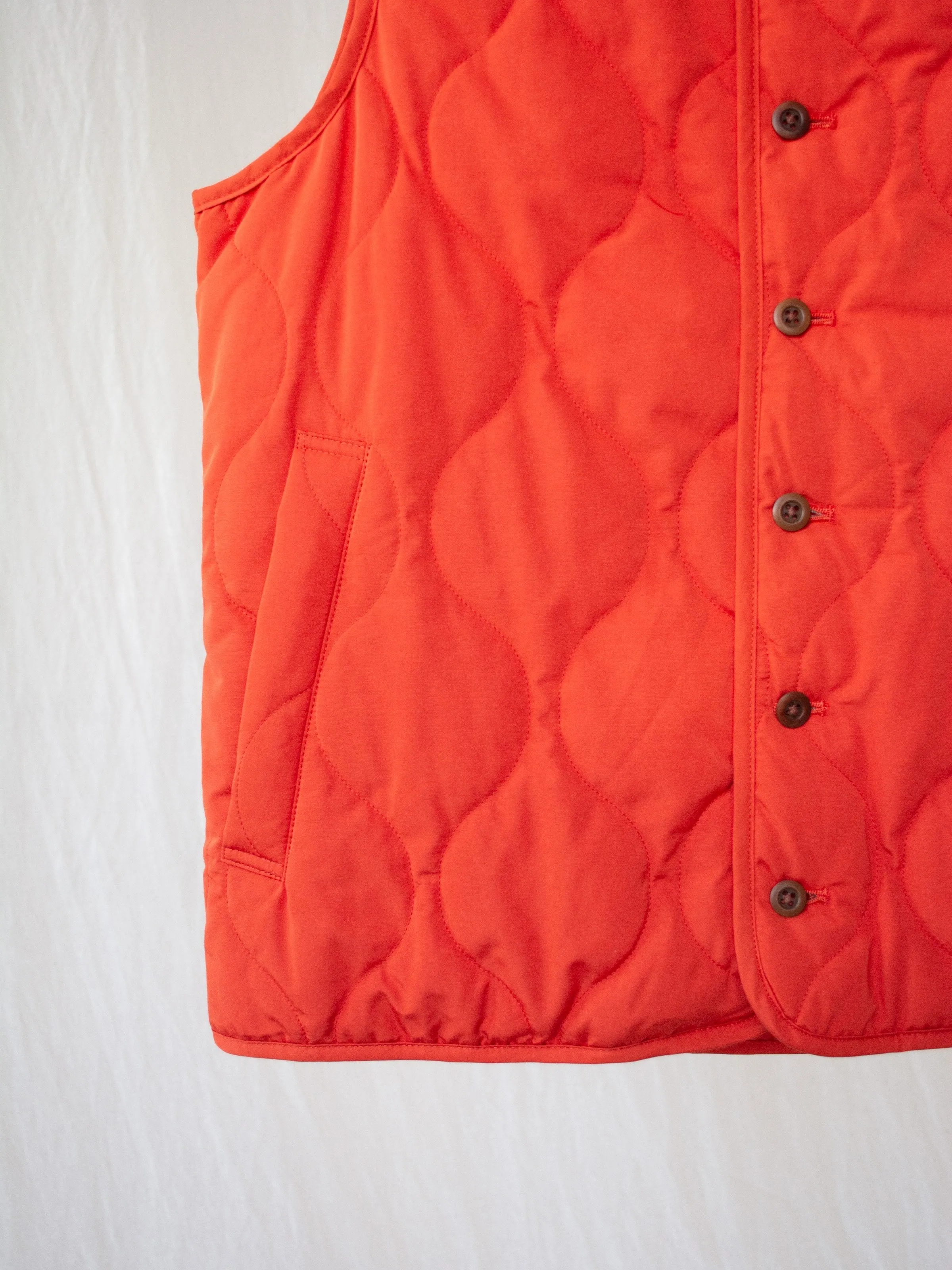 Quilted Liner Vest - Orange