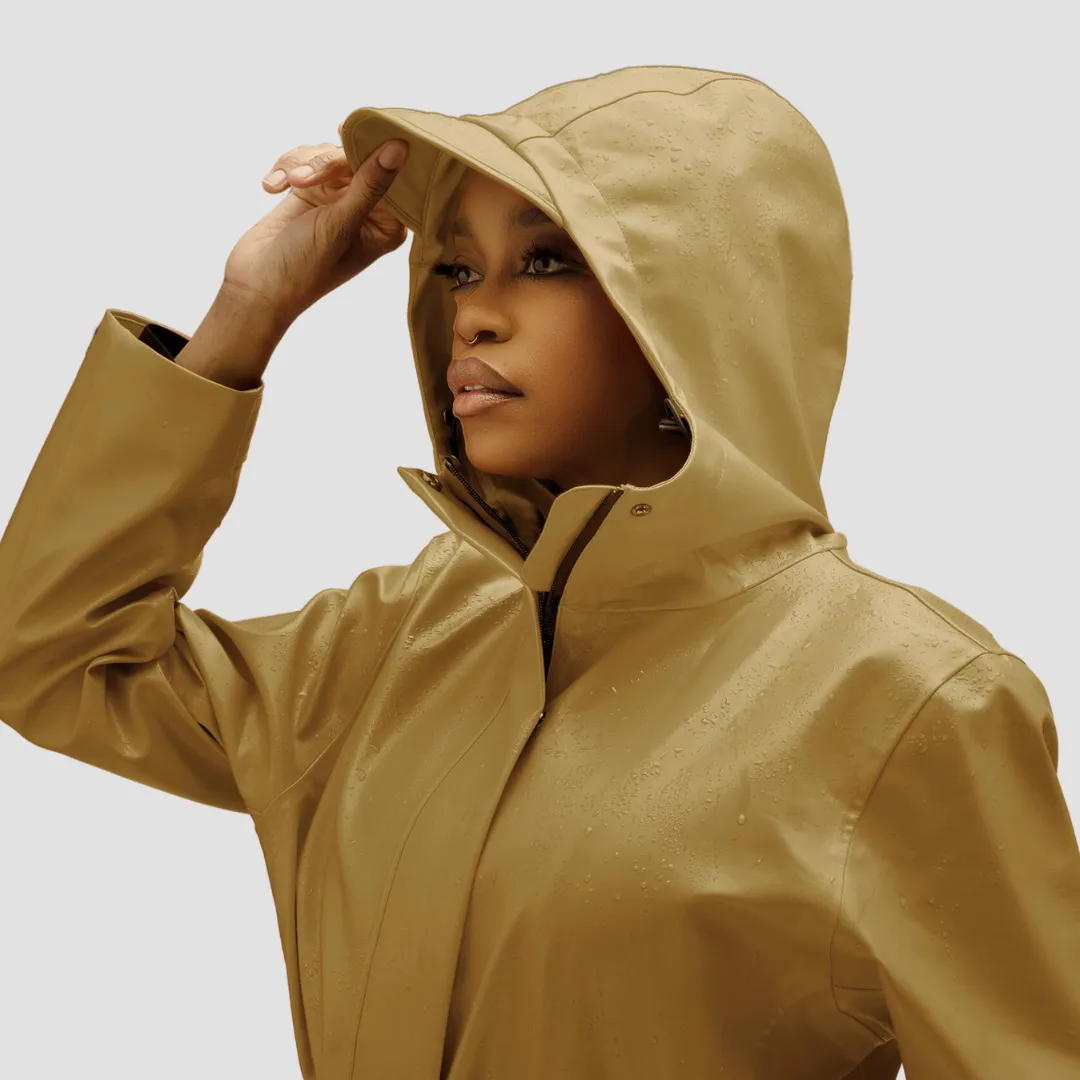 Rain Jacket, Waterproof, Satin-Lined Hood