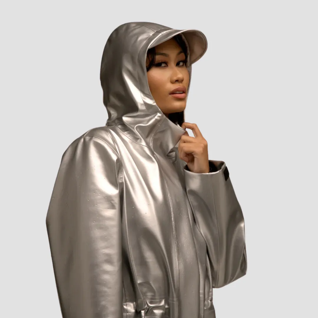 Rain Jacket, Waterproof, Satin-Lined Hood