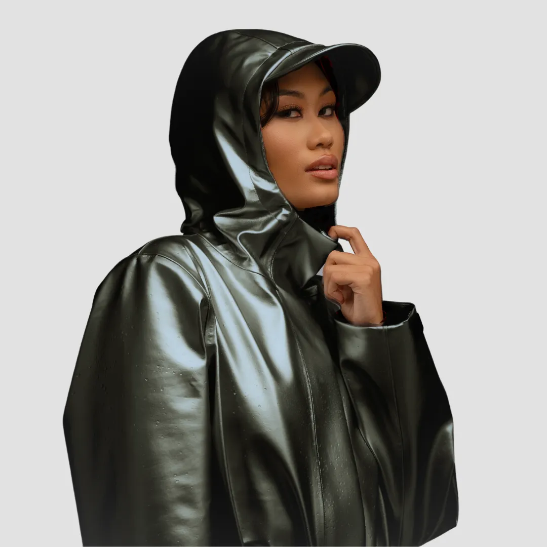 Rain Jacket, Waterproof, Satin-Lined Hood