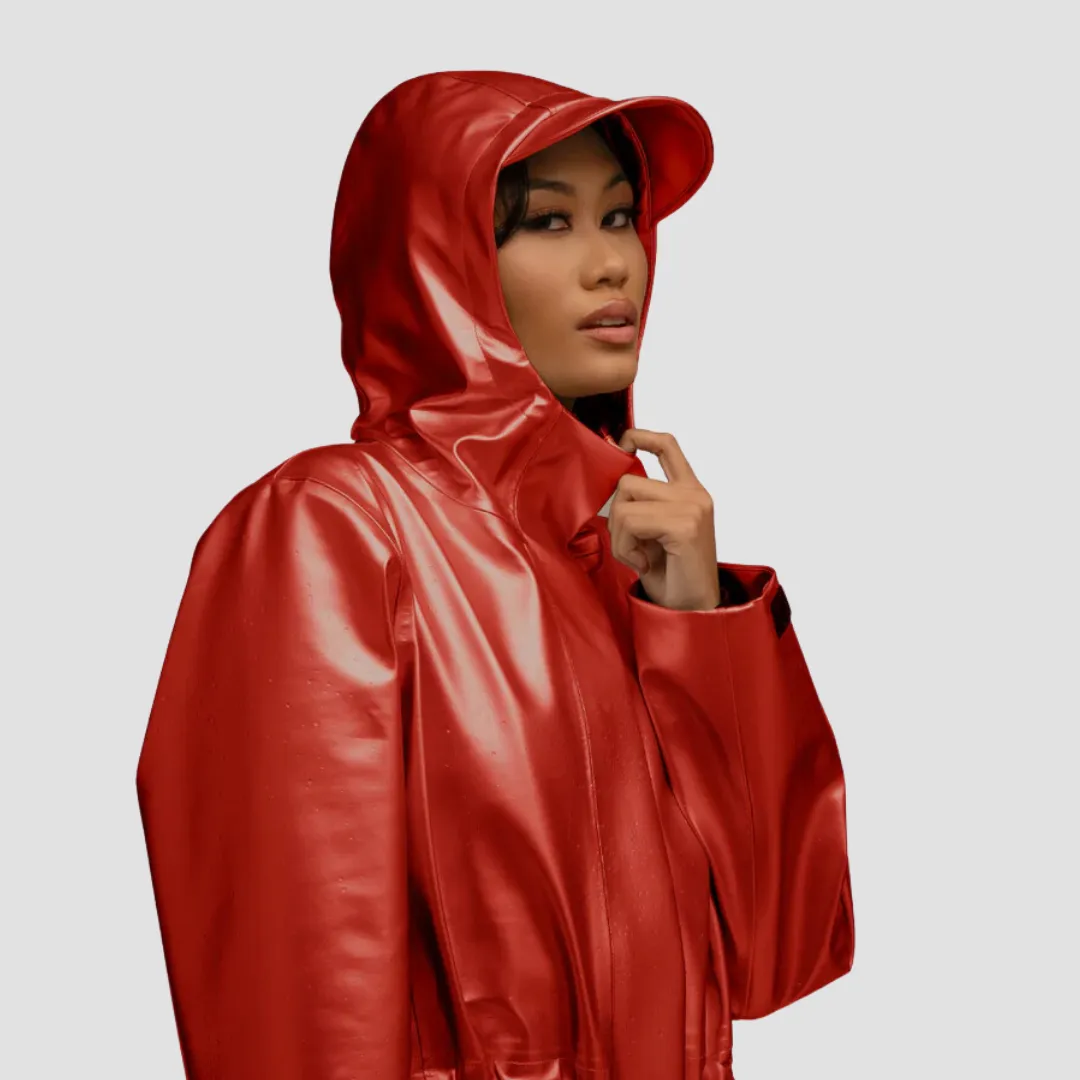 Rain Jacket, Waterproof, Satin-Lined Hood