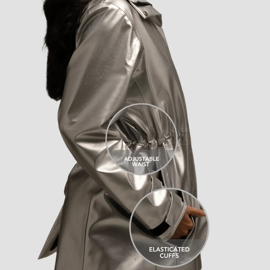 Rain Jacket, Waterproof, Satin-Lined Hood