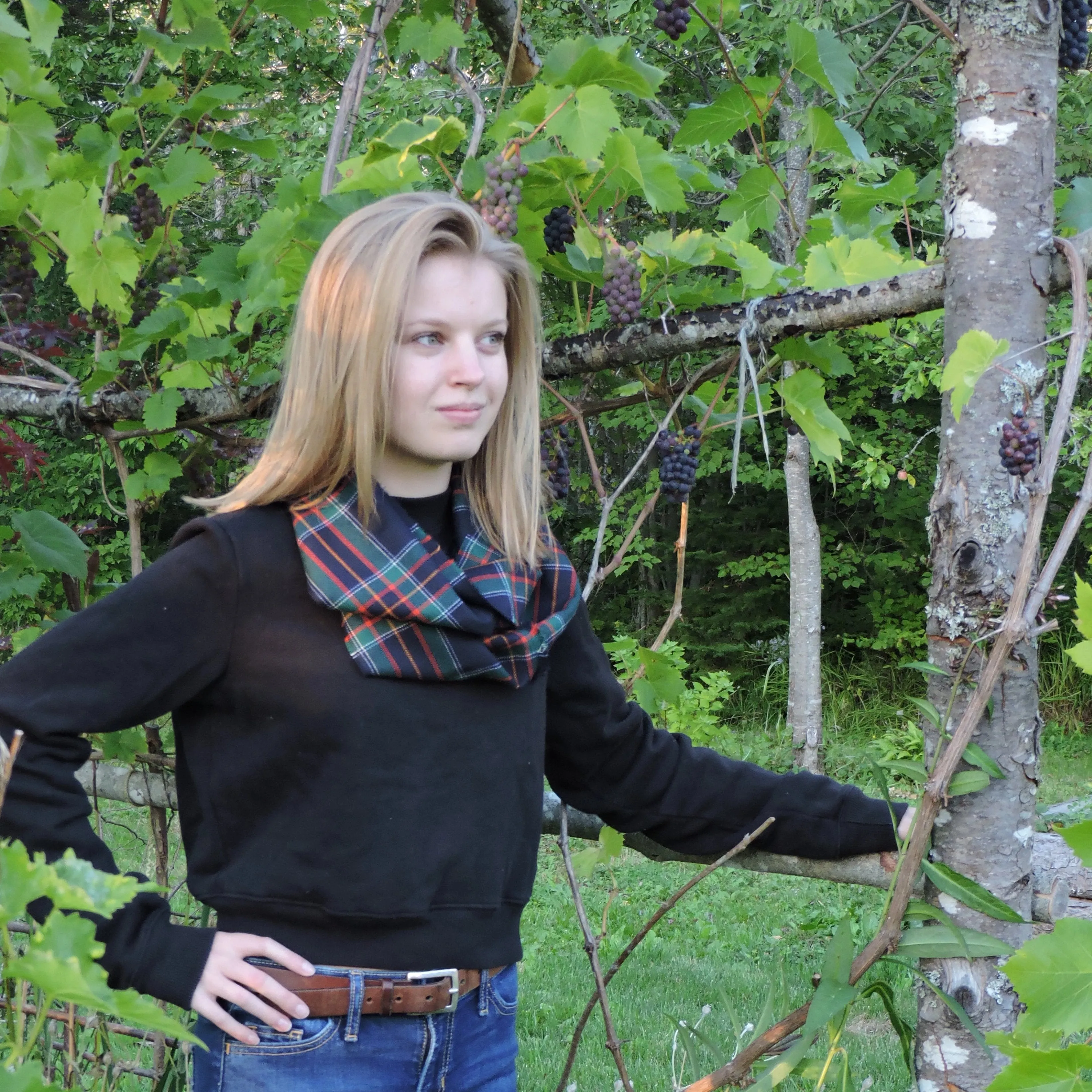 Raw Edge Infinity Scarf - in stock
