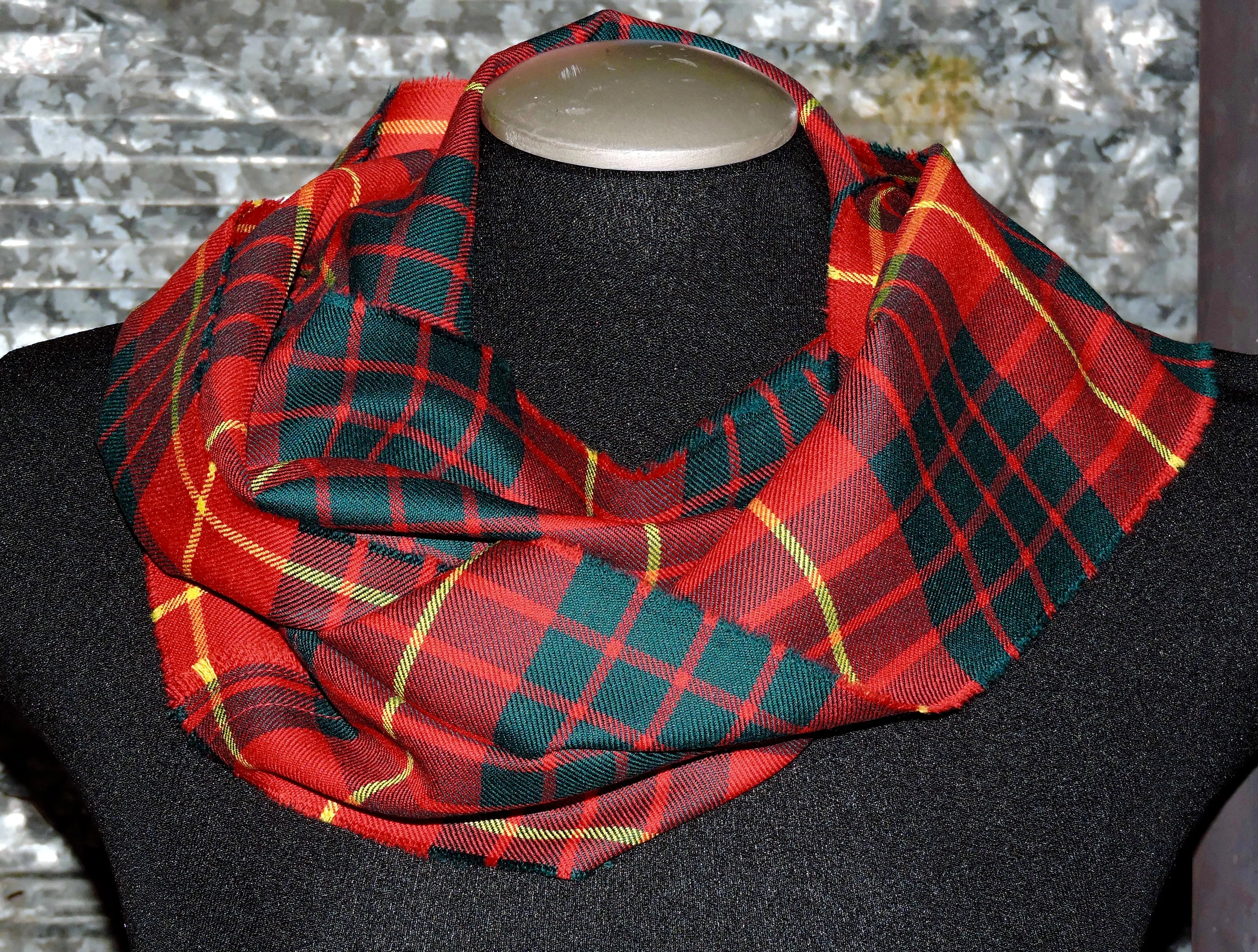Raw Edge Infinity Scarf - in stock