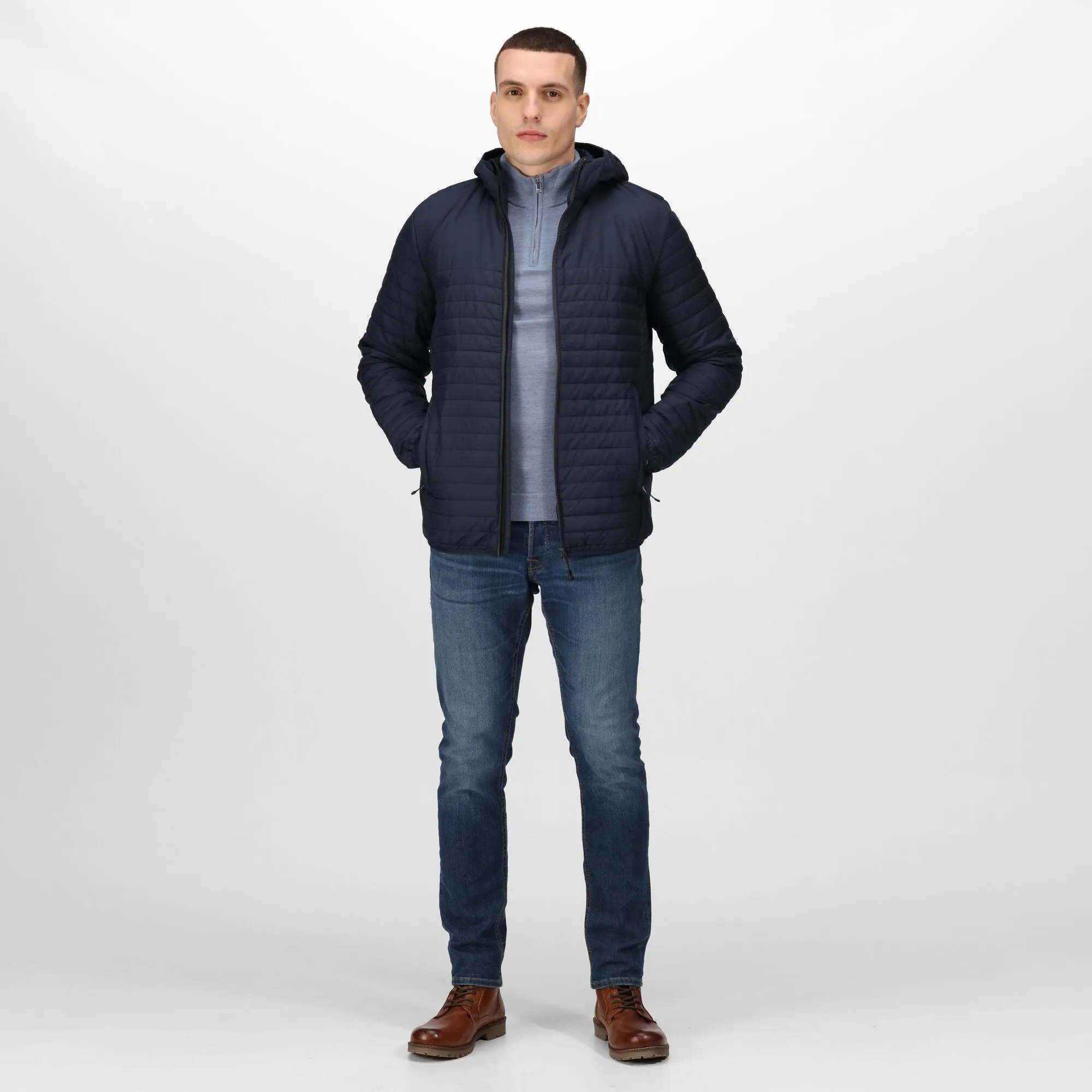 Regatta Honestly Made Men's Recycled Thermal Jacket | Hooded | Insulated | Black or Navy | S-3XL