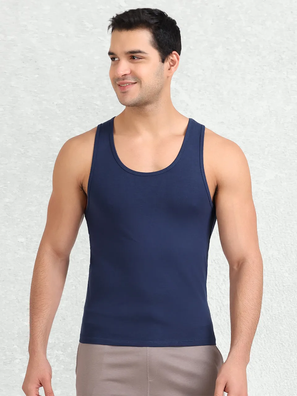 Regular Fit Organic Cotton Comfort Vest for Men-Pack of 5