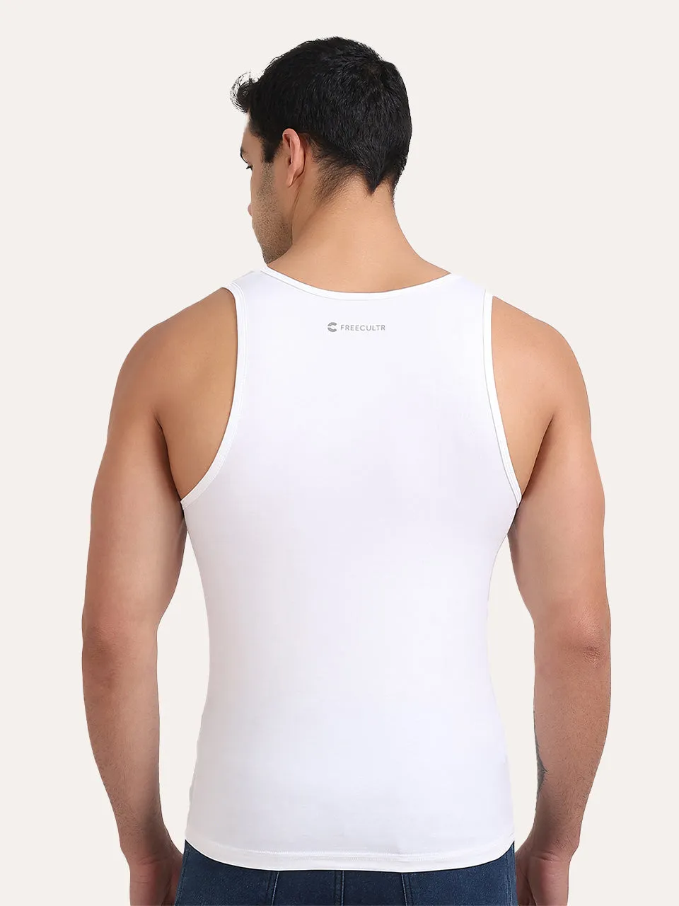 Regular Fit Organic Cotton Comfort Vest for Men-Pack of 5