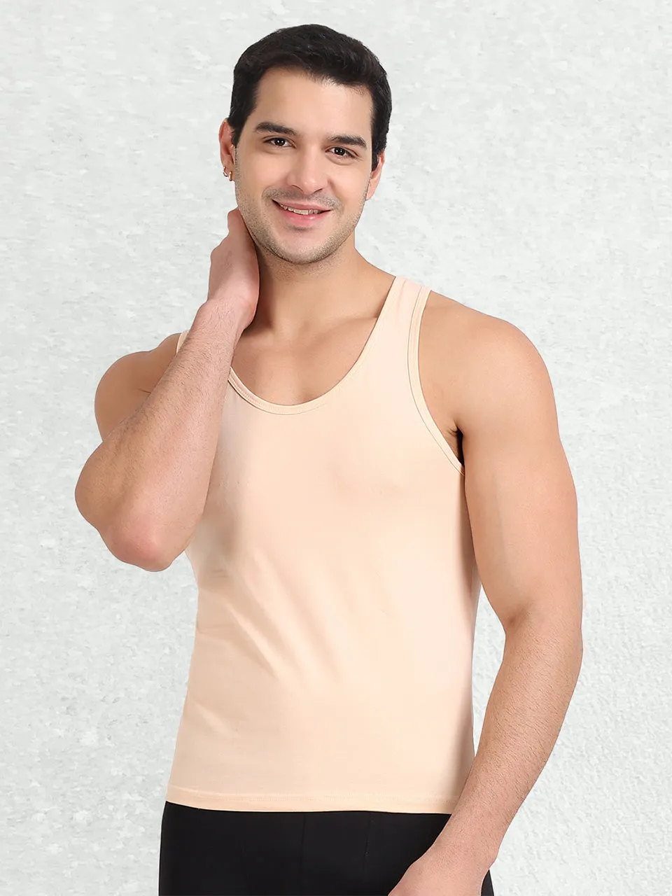 Regular Fit Organic Cotton Comfort Vest for Men-Pack of 5