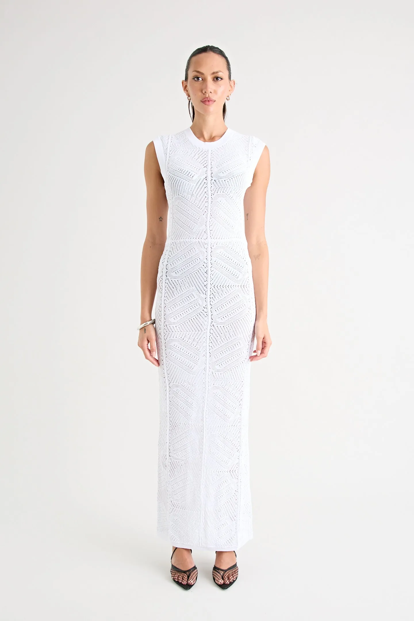 RENOIR KNIT DRESS | POWDER