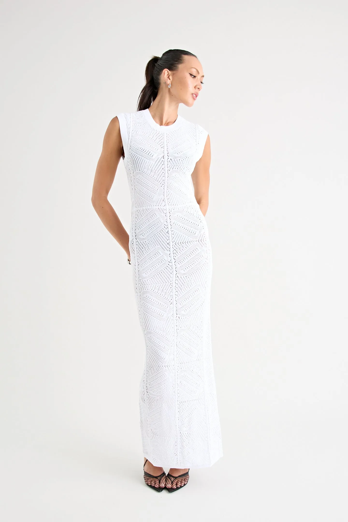 RENOIR KNIT DRESS | POWDER