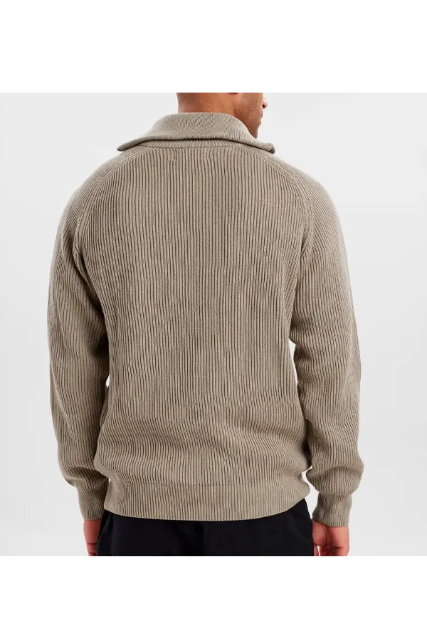 Resteröds Half-Zip Knit Pullover Sand