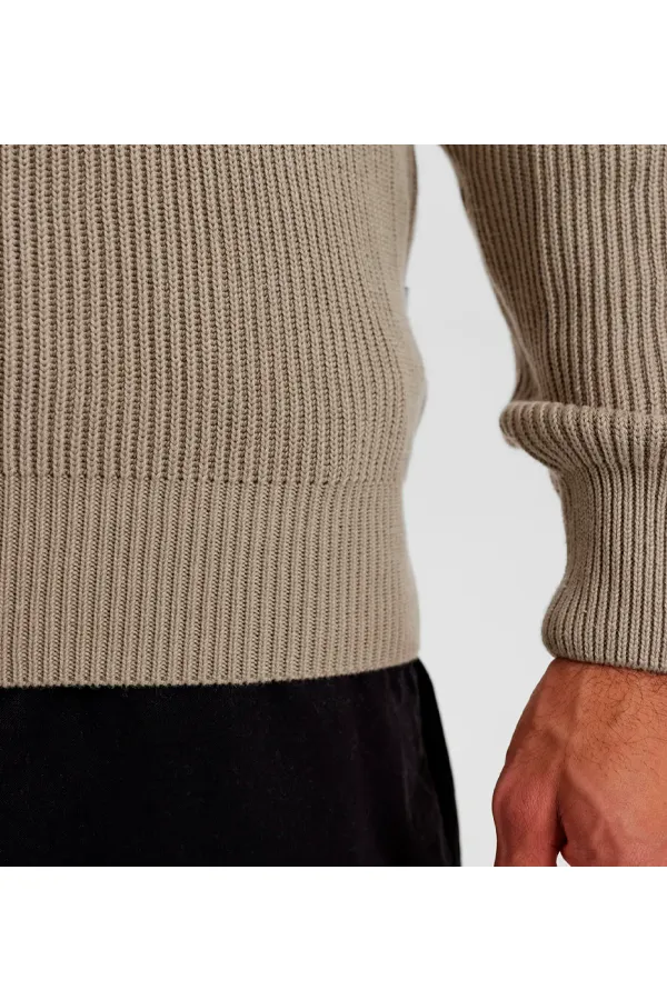 Resteröds Half-Zip Knit Pullover Sand