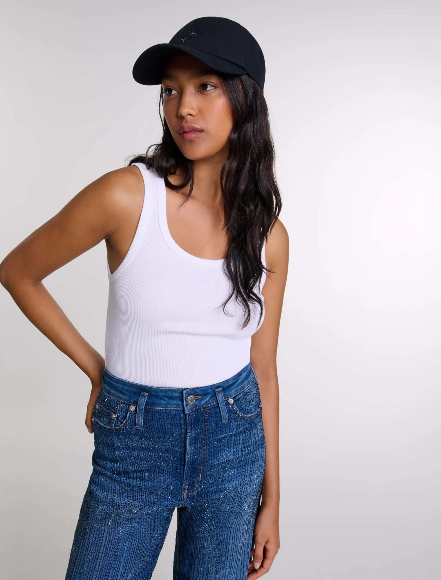 Rib knit tank top