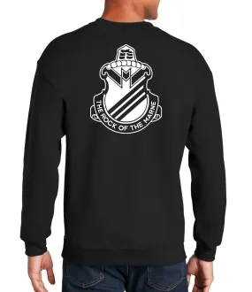 Rock of The Marne - (White Design on Back) Crewneck Unisex Sweatshirt. Comes in Multiple Colors